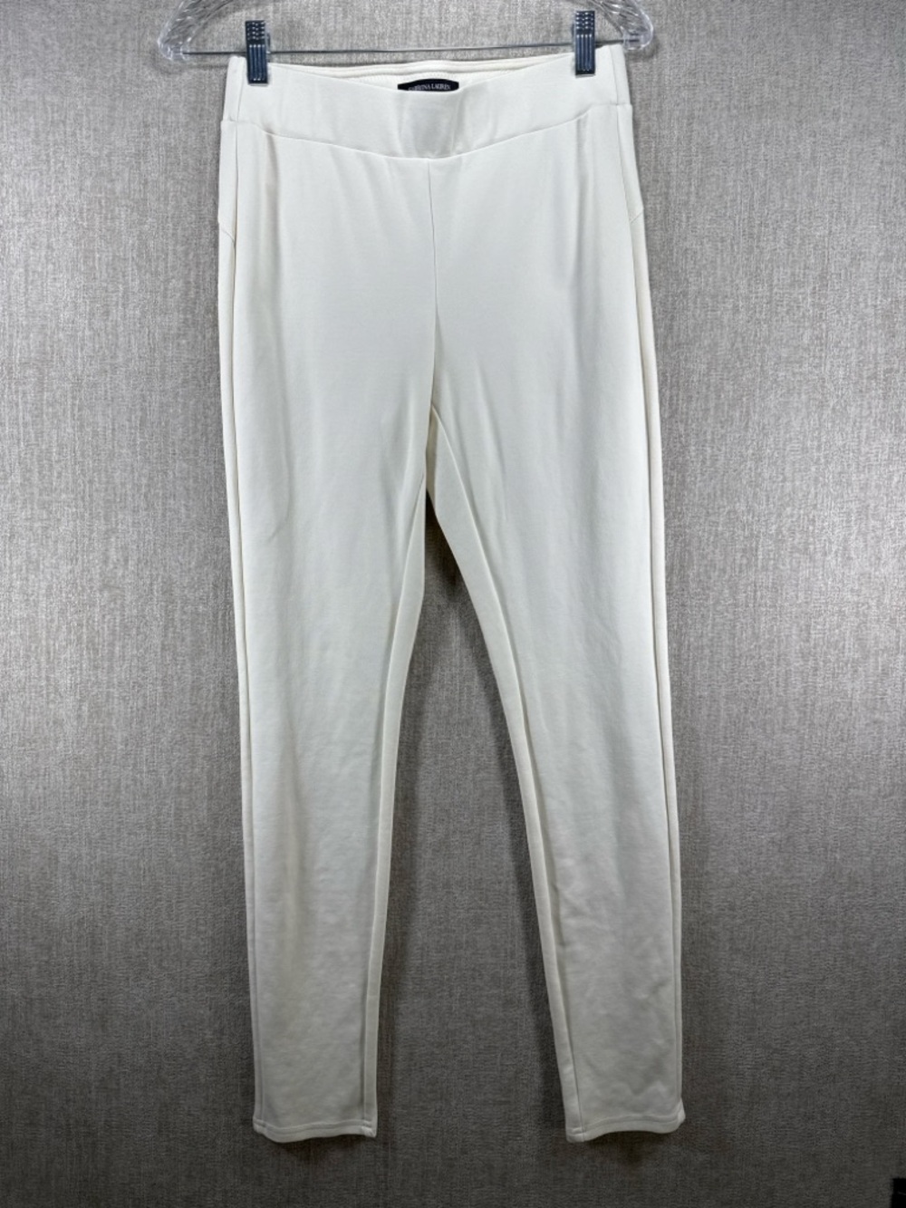 Sabrina Lauren Ivory Pull On Skinny Ponte Pants Small